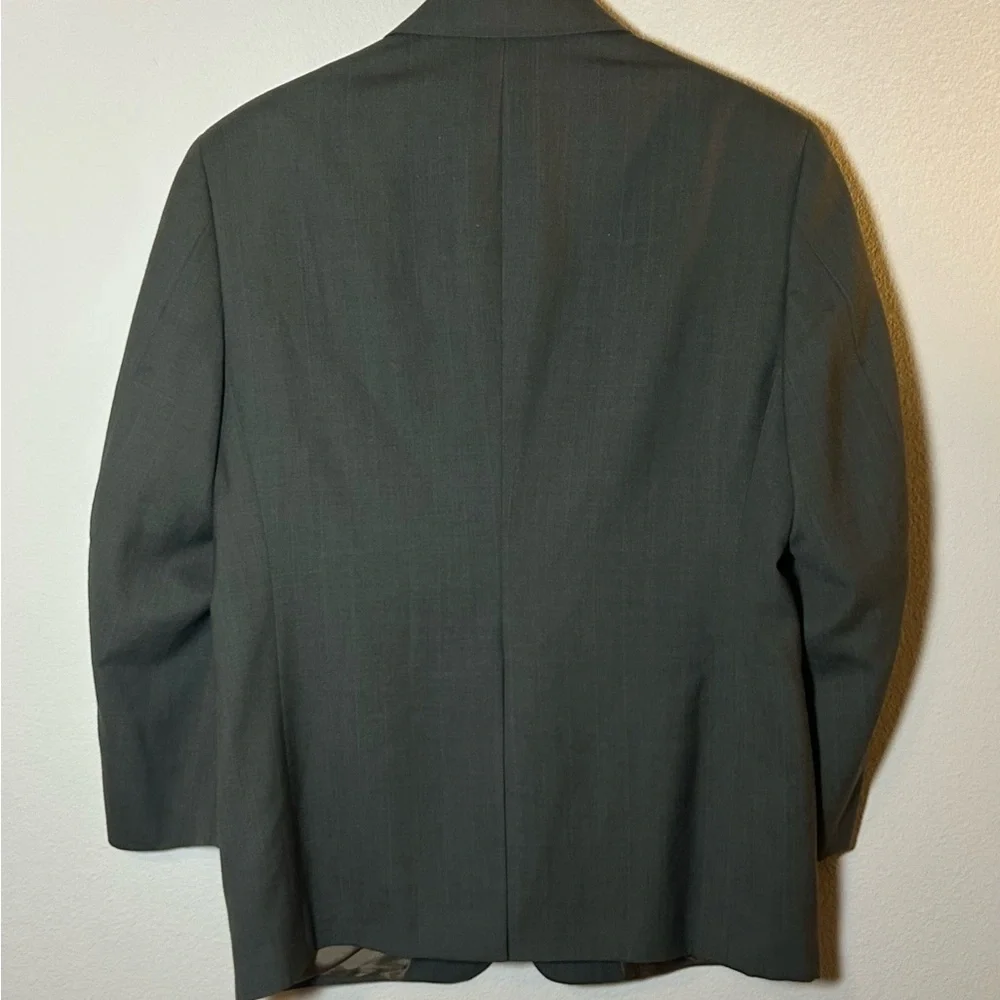 Men’s Sport Coat 40R Executive Collection Light Black 2 Button Blazer Jacket